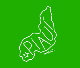 Geometric map of the brazilian state of Piauí