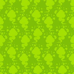 Fototapeta na wymiar Fart pixel art pattern seamless. 8 bit green smoke gas background. pixelated Farting texture