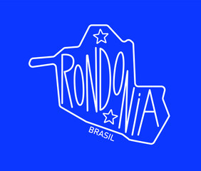 Geometric map of the brazilian state of  Rondonia