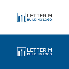 LETTER M BUILDING LOGO DESIGN