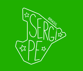Geometric map of the brazilian state of  Sergipe
