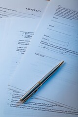 Obraz premium Pen on top of a contract