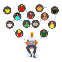 sosial networking vector design