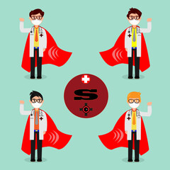 super doctor man vector design