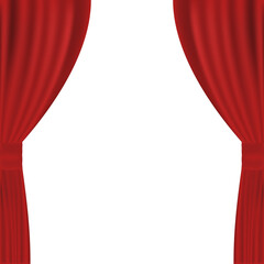Open curtain vector design
