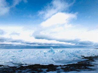 Frozen Lake. Lake Huron, Ontario