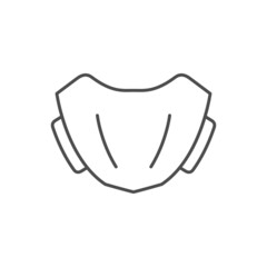 Motorcycle windshield line outline icon