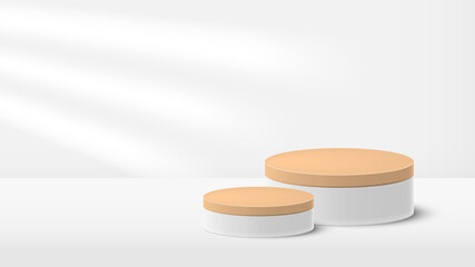 3d vector illustration of stage, made in light colors.