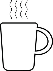 
Vector image (icon) of a cup with hot tea, coffee.