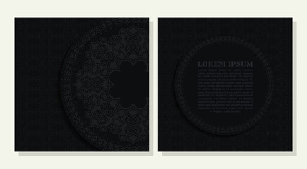 elegant black mandala cover template
