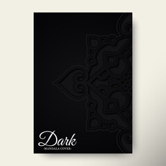 elegant black mandala cover template