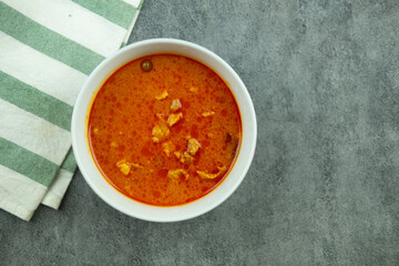 Delicious pork panang curry