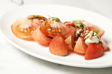 tomatoes and strawberry salad