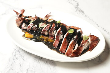 Grilled squid with ink