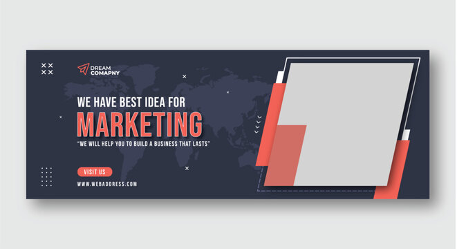 Business or marketing agency social media cover web banner