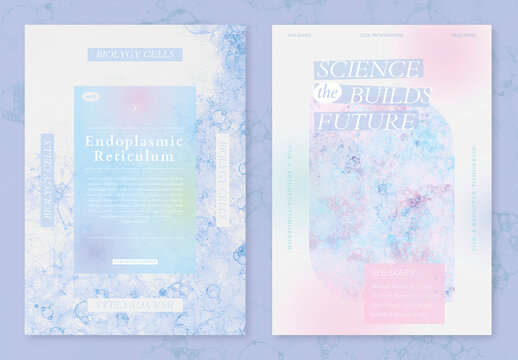 Bubble Art Science Poster Layout