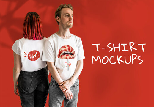 Valentine’S Couple T-Shirts Mockup