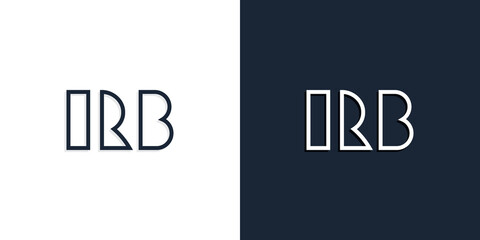 Abstract line art initial letters RB logo.