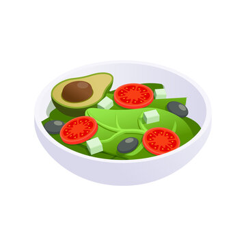 Salad Isometric Icon