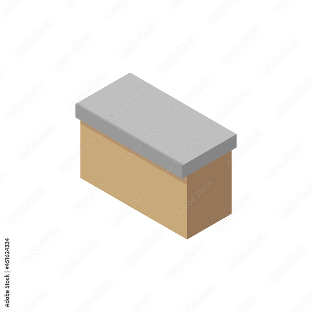 Wall mural counter isometric icon