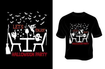 Happy Halloween - Unisex T shirt, Design vector, Greeting card, Poster, Mug Design.
