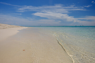 Obraz premium The crystal clear and shallow waters on the islands of the tropical Dry tortugas