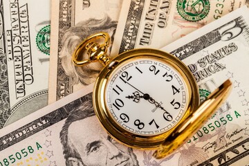 Pocket Watch on Banknotes