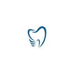 Dental implant Template vector illustration icon logo design