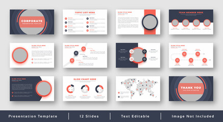 Pitch decks or minimalist presentations slide for business plans and investments