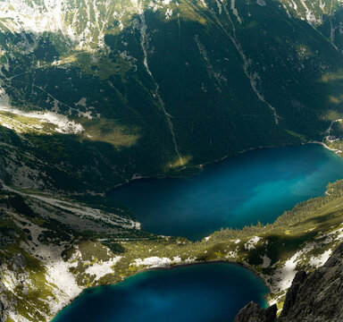 Morskie oko widoczne z Rys