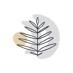 Doodle Flowers Icon. Hand Drawn Illustration. Abstract floral, botanical decor.