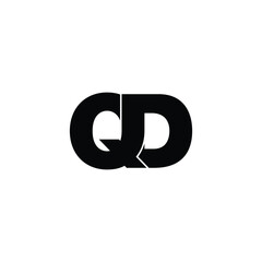 Obraz premium Letter QD simple logo design vector