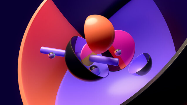 Beautiful complexity. Abstract comcept. 3d rendered image.