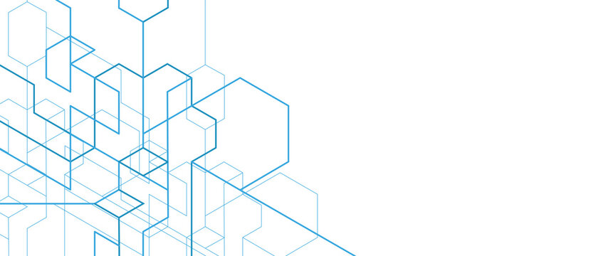 Digital technology and engineering background, vector isometric design.