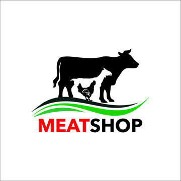 meat shop vector lamb fish chicken vector design