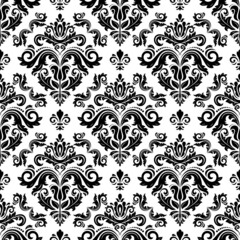 Orient vector classic pattern. Seamless abstract black and white background with vintage elements. Orient background. Ornament for wallpapers and packaging