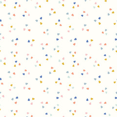 Abstract triangle pattern background. Vector seamless repeat of cute hand drawn triangles in trendy colours. Design resource