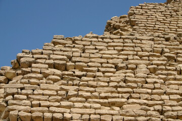 Close-up of stones in a pyramid wall