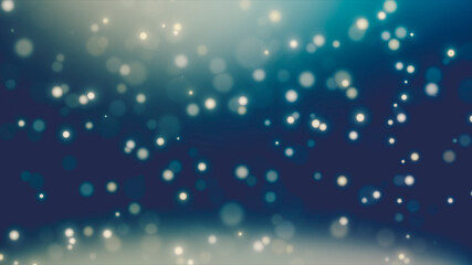 Fototapeta na wymiar Snowy festive christmas background and texture, glare and bokeh, particles shimmering on a black background
