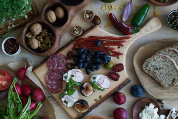 
rustic table setting