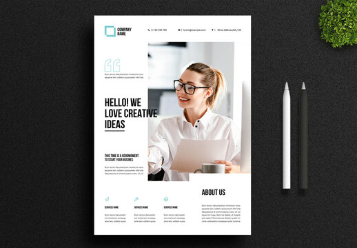 Teal Corporate Flyer