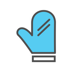 simple cooking gloves icon vector illustration