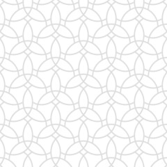 Seamless silver vector ornament in arabian style. Geometric abstract light background. Pattern for wallpapers and backgrounds