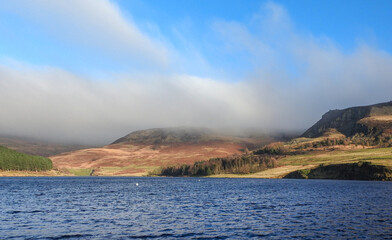 Dovestone Reservoir on the western edge of the Peak District National Park