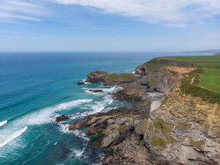 Fototapeta na wymiar Cliffs off Cornwall 
