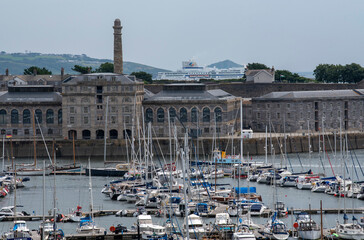 Plymouth, Devon, England, UK. 2021. The Royal William Yard a Grade 1 listed site formerly Royal...