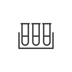 Chemistry flasks icon isolated on white background. Test tube symbol modern, simple, vector, icon for website design, mobile app, ui. Vector Illustration