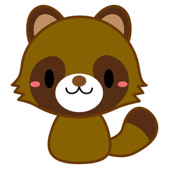 動物 イラスト 【ライン】たぬき05
