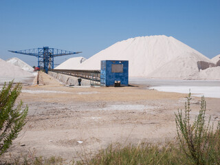 Salt production in Alicante, Spain