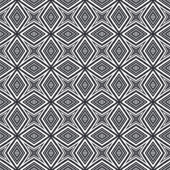 Mosaic seamless pattern. Black symmetrical